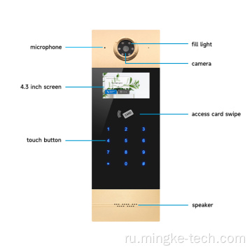 Rj45 интерфейс кольцевой кольцо дверной звонок видео камера IP Intercom